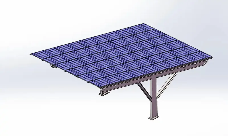 Carbon Steel Waterproof Y Type Solar Carport Mounting