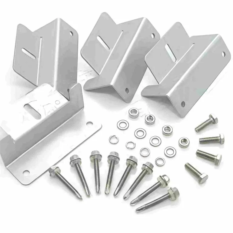 Z-bracket aluminum solar panel bracket